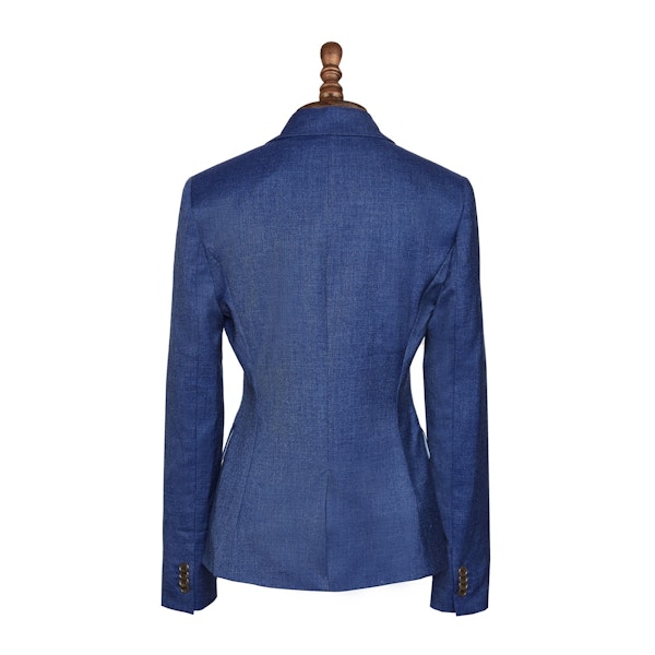 InStitchu Collection The Baudin Blue Textured Jacket