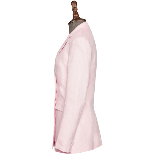 InStitchu Collection The Bridgewater Pink Linen Jacket