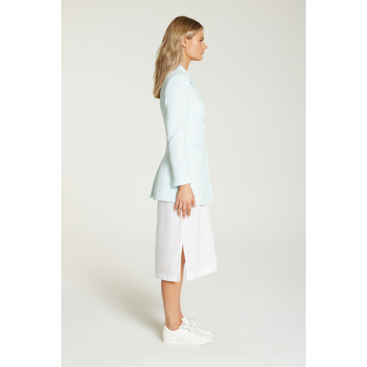 InStitchu Collection The Carrington Mint Green Crepe Jacket