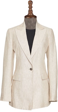 InStitchu Collection The Casuarina Beige Linen Jacket