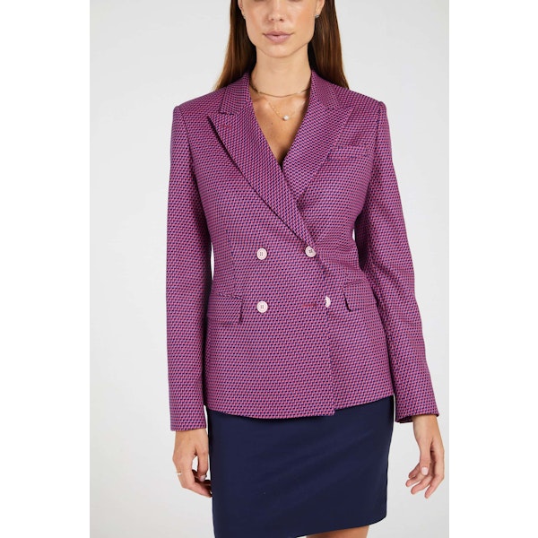 InStitchu Collection The Franklin Pink and Purple Zig-Zag Jacket