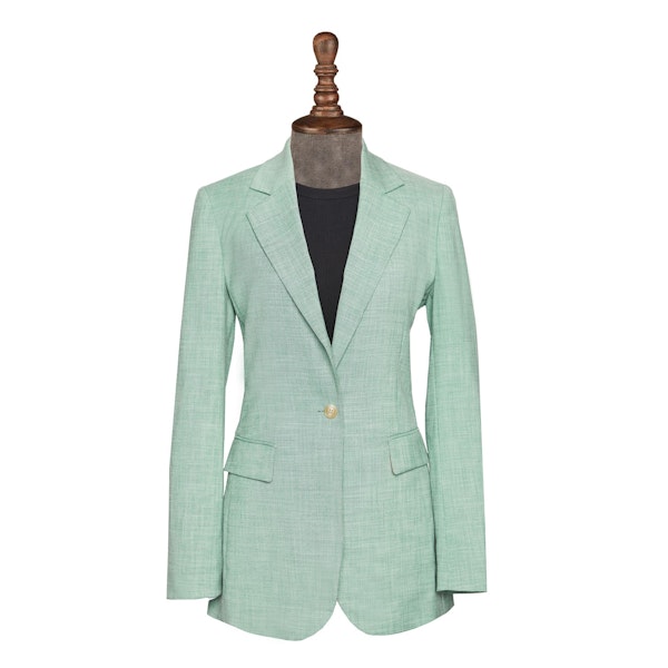 InStitchu Collection The Greenfield Green Sharkskin Jacket