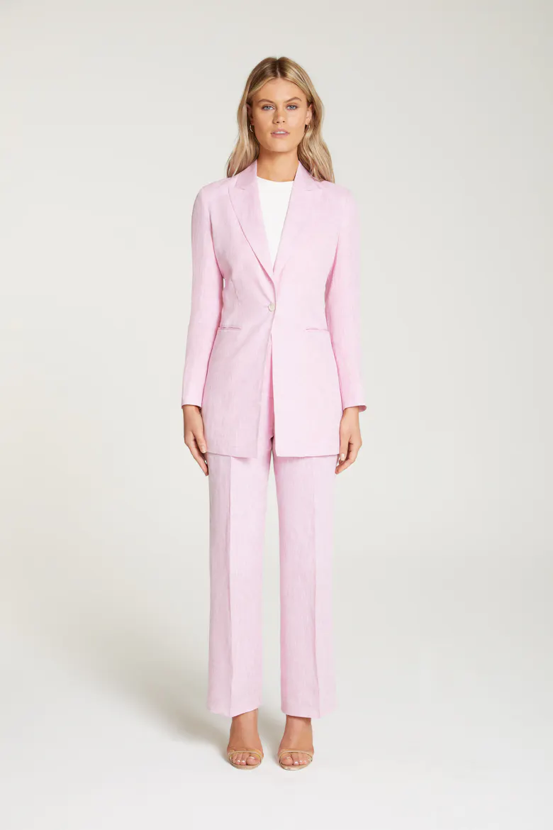 InStitchu Collection The Hendry Pink Linen Jacket