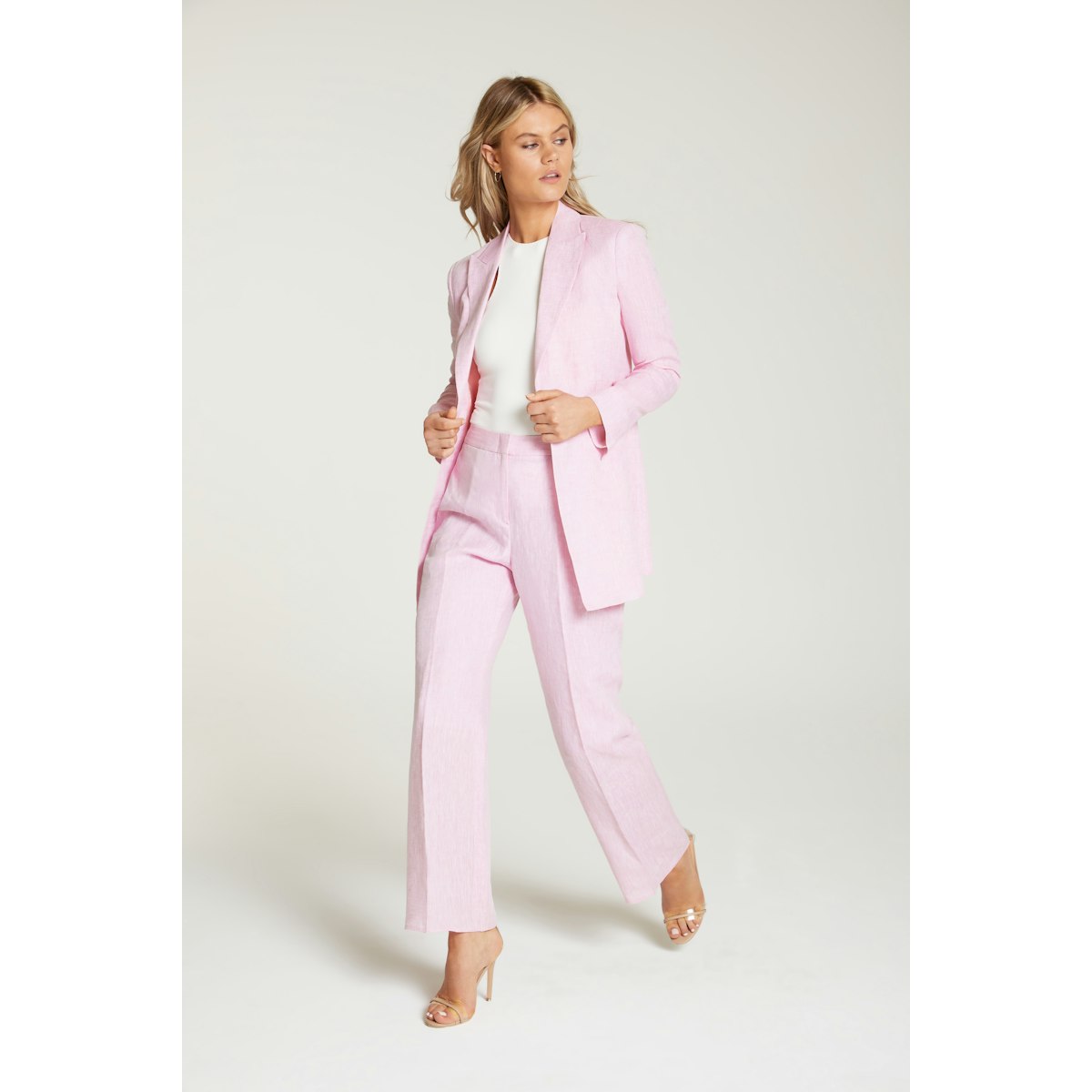 InStitchu Collection The Hendry Pink Linen Jacket