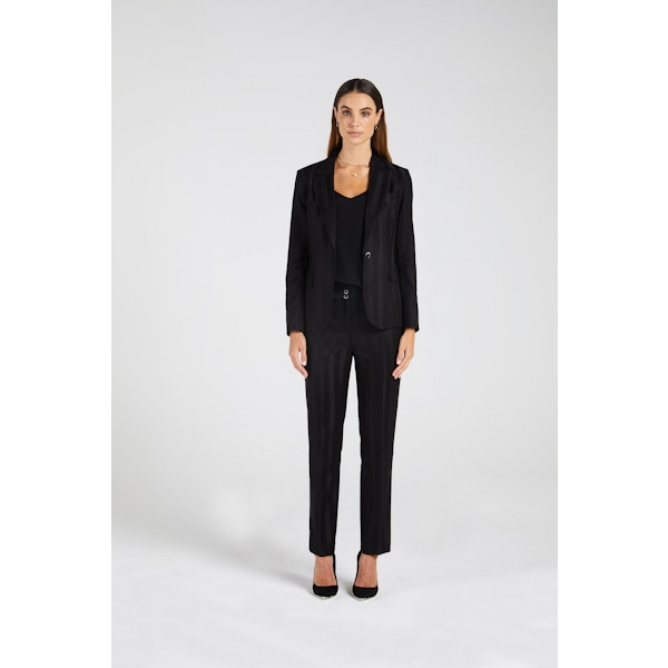InStitchu Collection The Watts Thick Black Pinstripe Jacket