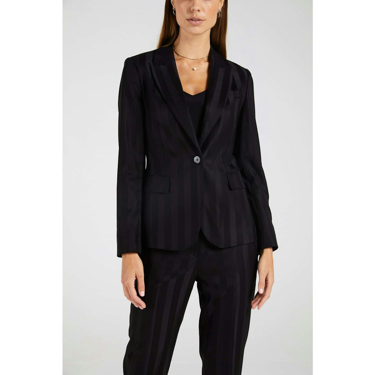 InStitchu Collection The Watts Thick Black Pinstripe Jacket