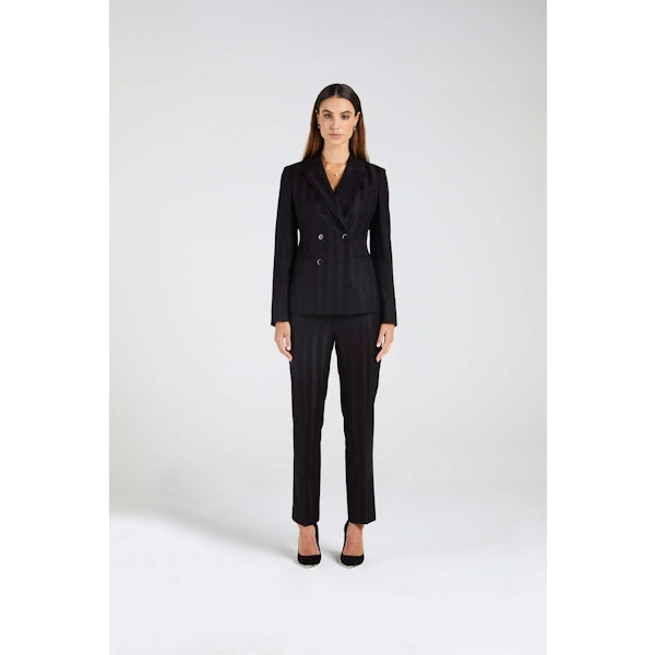 InStitchu Collection The Wylie Thick Black Pinstripe Jacket