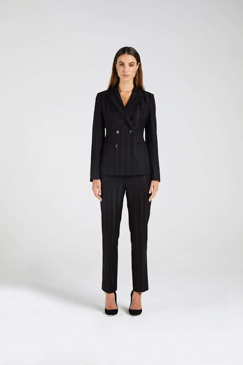 InStitchu Collection The Wylie Thick Black Pinstripe Jacket