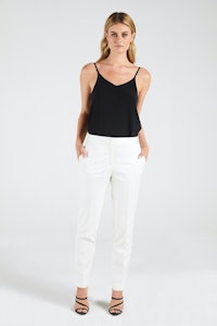 InStitchu Collection The Curtis Ivory Tuxedo Pants