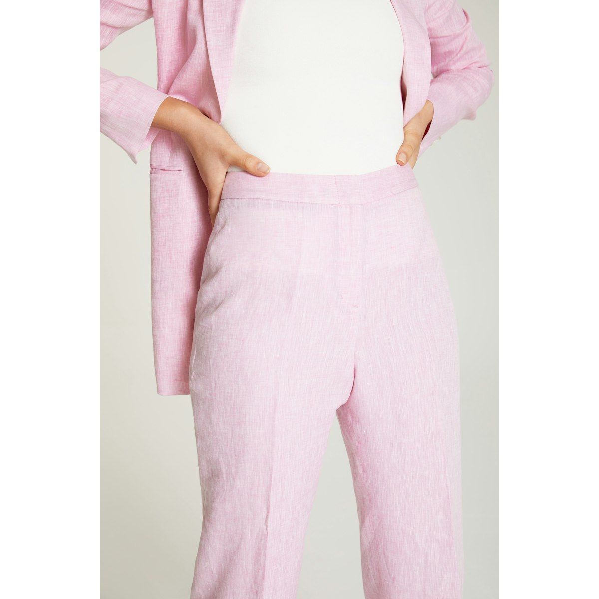 InStitchu Collection The Hendry Pink Linen Pants