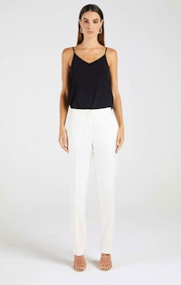 InStitchu Collection The Norah White Pinstripe Pants