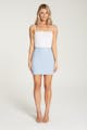 InStitchu Collection The Augusta Baby Blue Linen Skirt