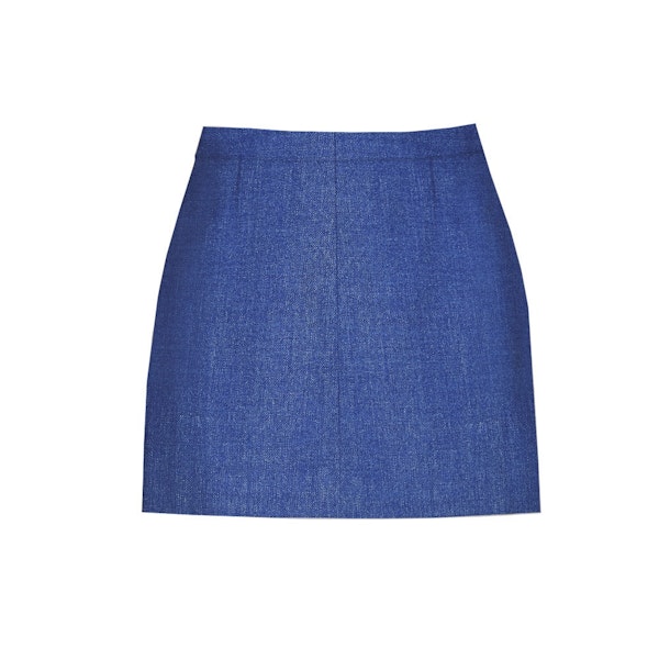 InStitchu Collection The Baudin Blue Textured Skirt