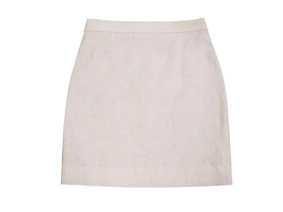 InStitchu Collection The Cabarita Cream Linen Skirt