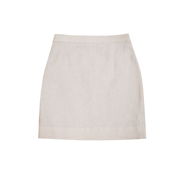 InStitchu Collection The Cabarita Cream Linen Skirt