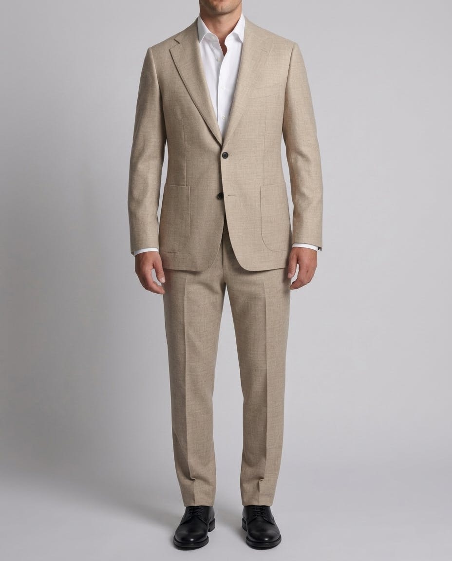The Alsace Beige Wool Blend Suit — photo 2