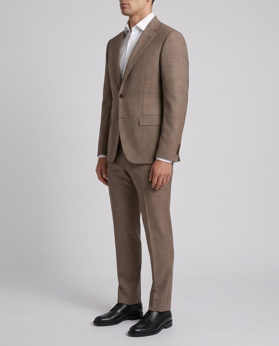 Banks Brown Wool Check Jacket — photo 3
