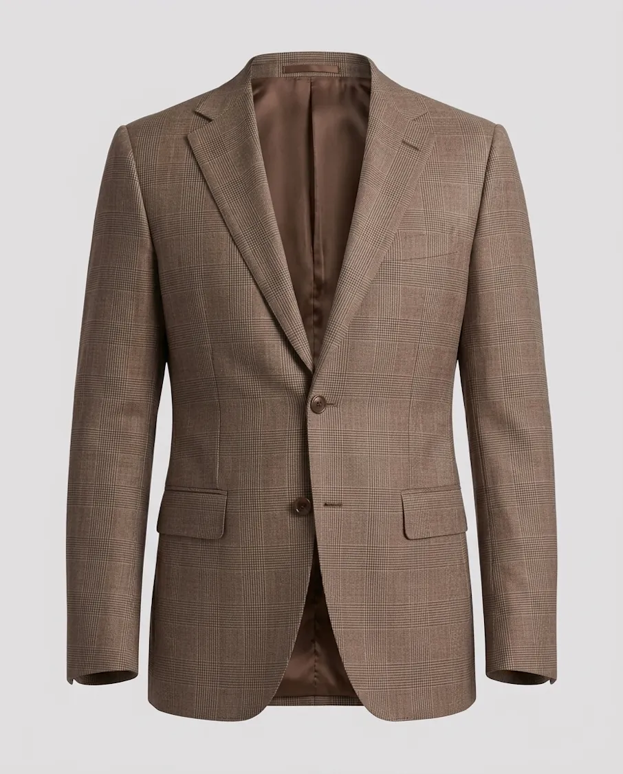 Banks Brown Wool Check Jacket