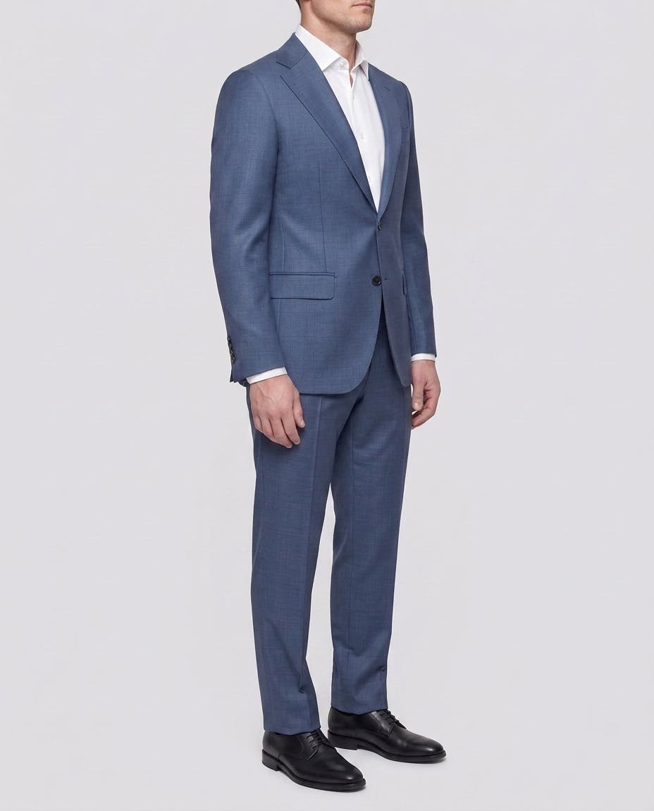 Beez Blue Windowpane Wool Suit — photo 3