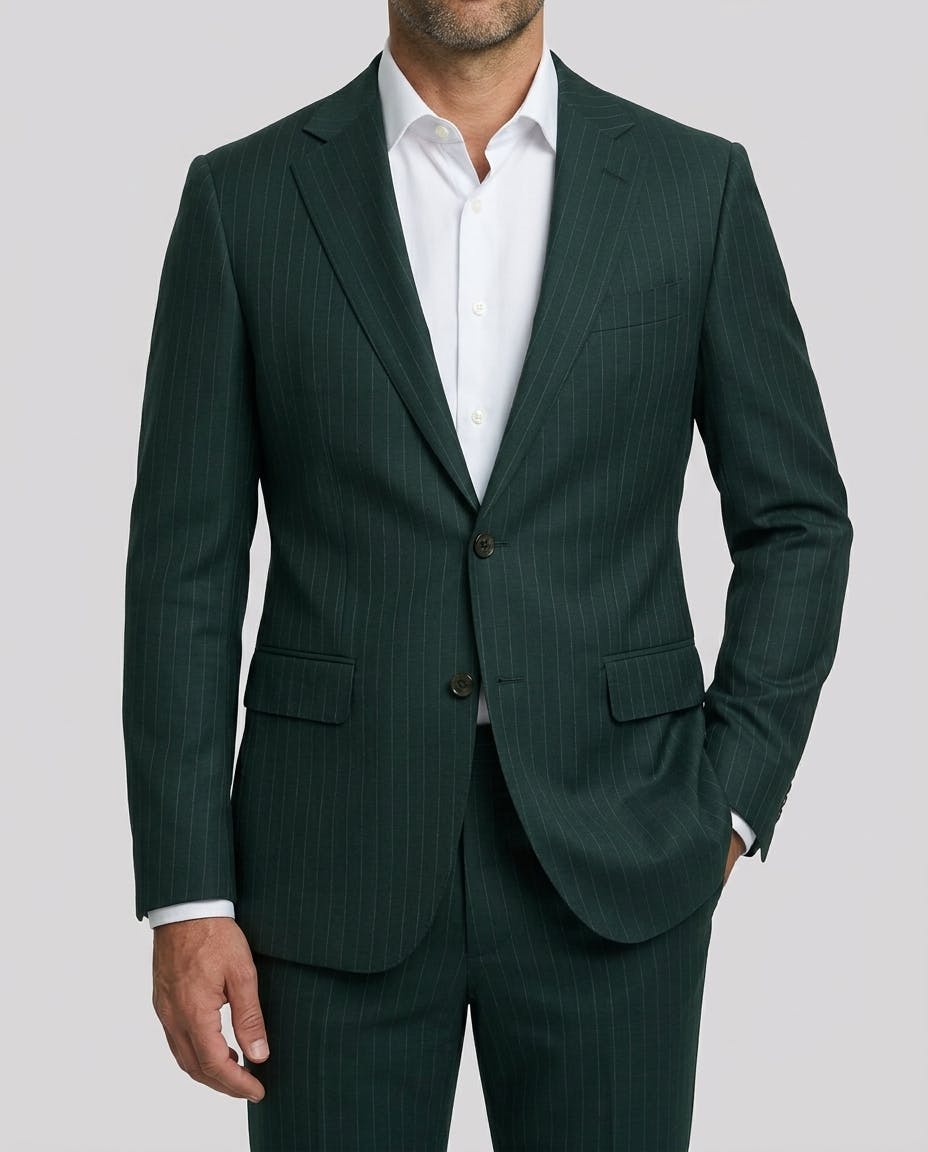 The Bordeaux Green Wool Blend Suit — photo 1