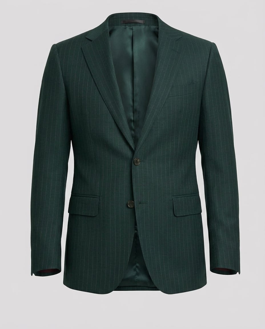 The Bordeaux Green Wool Blend Suit — photo 4