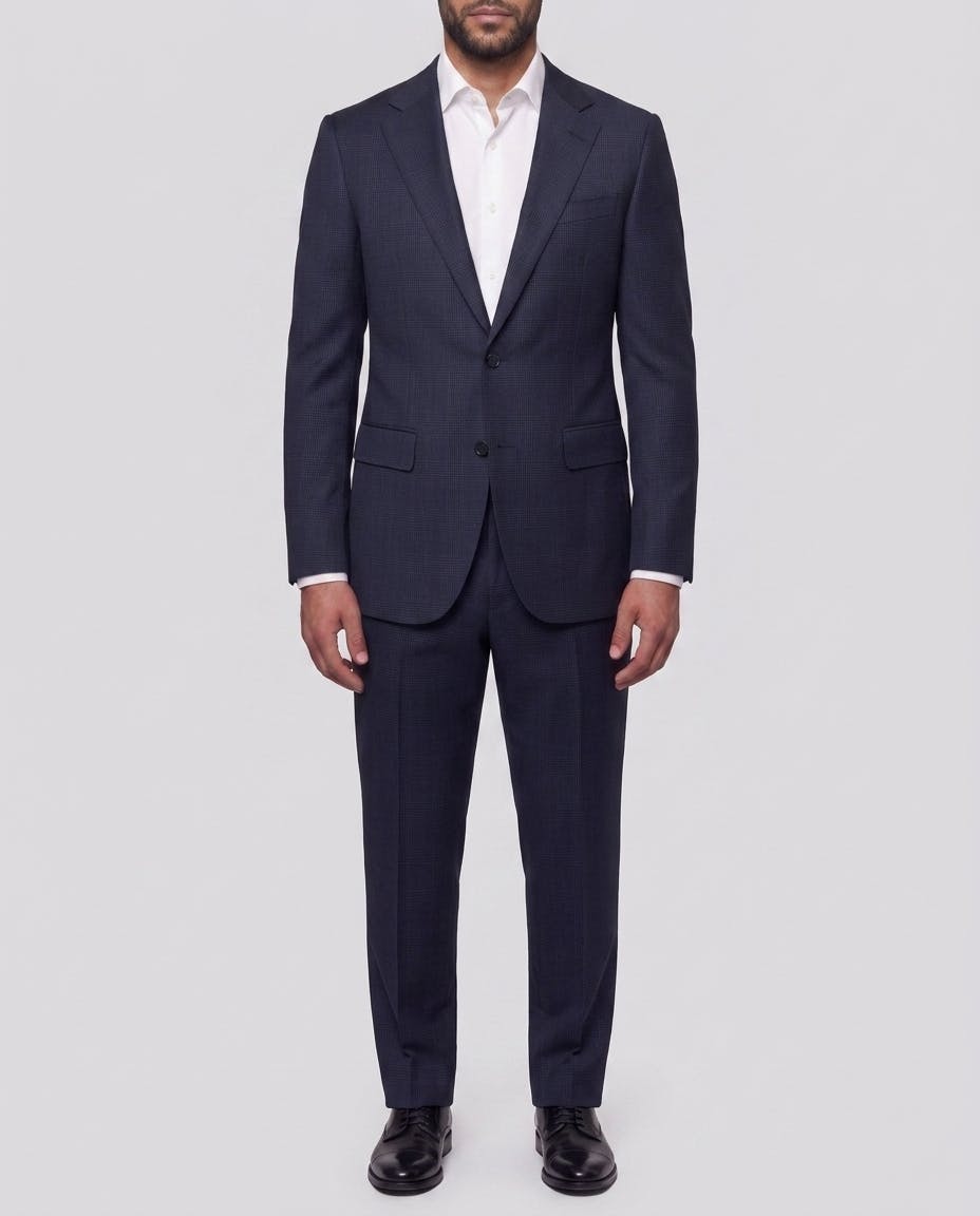 Brooklands Navy Glen Plaid Wool Jacket — photo 2