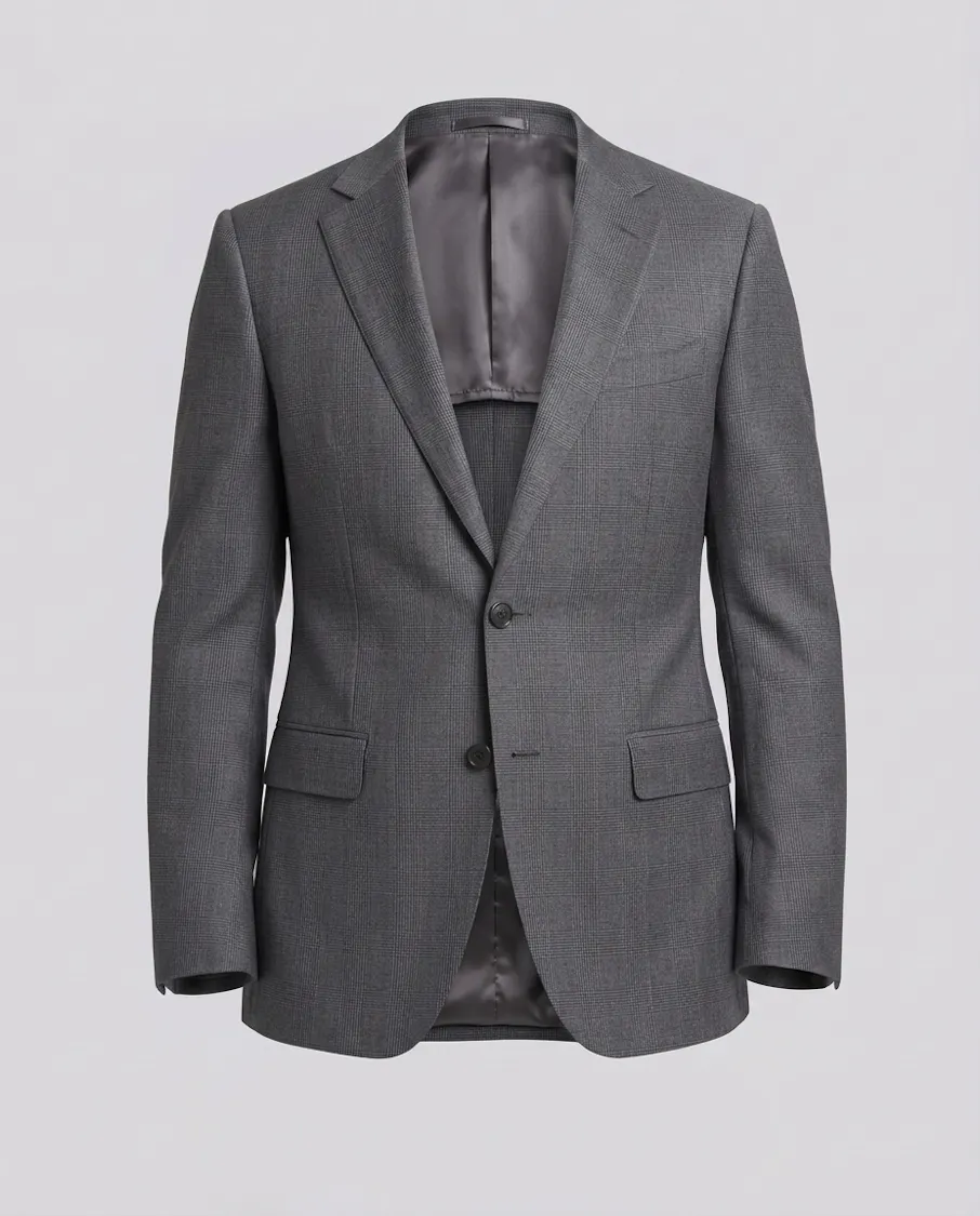 Carnwath Grey Glen Plaid Wool Jacket