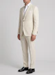 Cream Silk Linen Blend Casual Jacket — photo 3