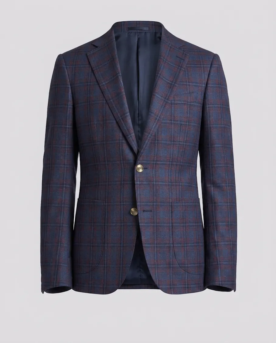 Fairchild Navy Check Wool Jacket
