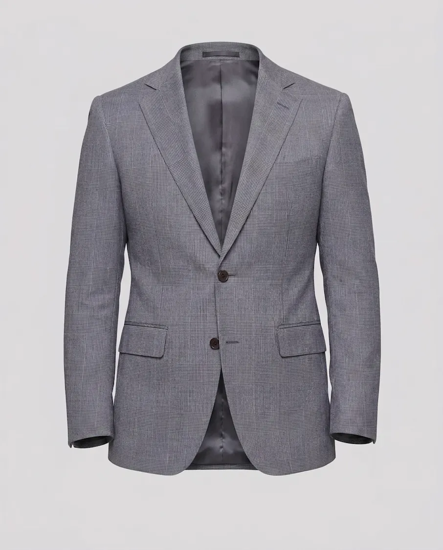 Freehill Charcoal Glen Plaid Wool Suit