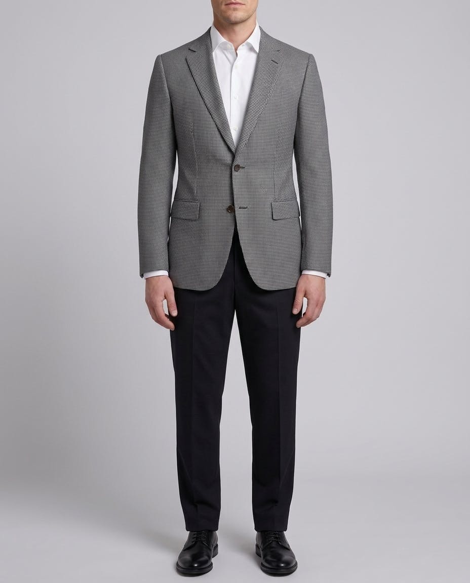 Gray Houndstooth Wool Jacket — photo 2