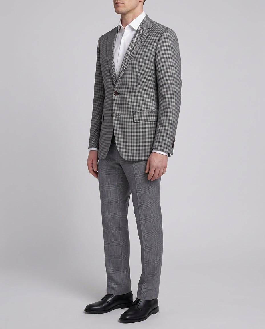 Gray Houndstooth Wool Jacket — photo 3