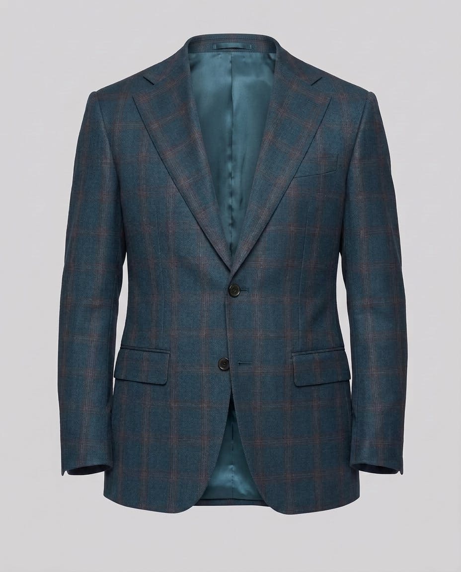 Herbert Blue Glen Plaid Wool Suit — photo 4