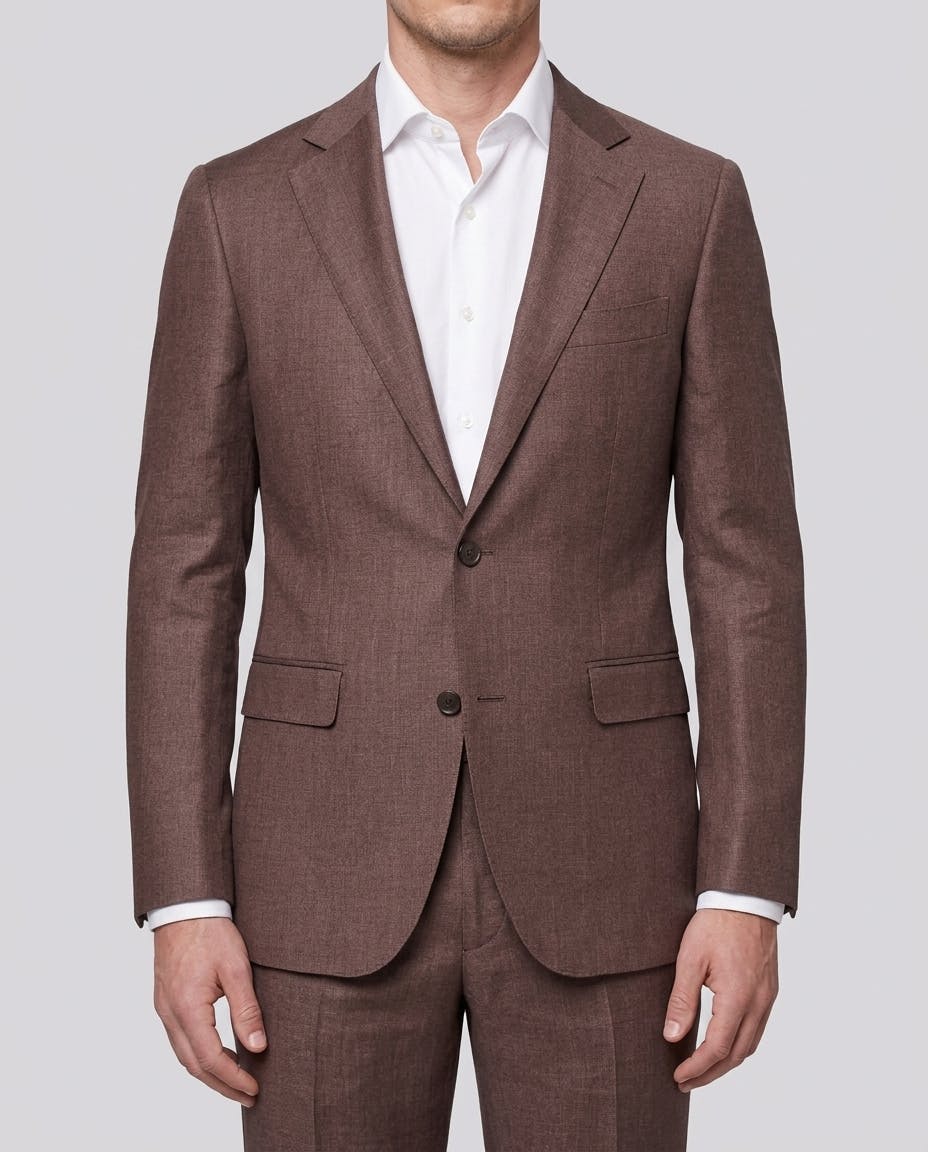 Iseo Chocolate Linen Suit — photo 1