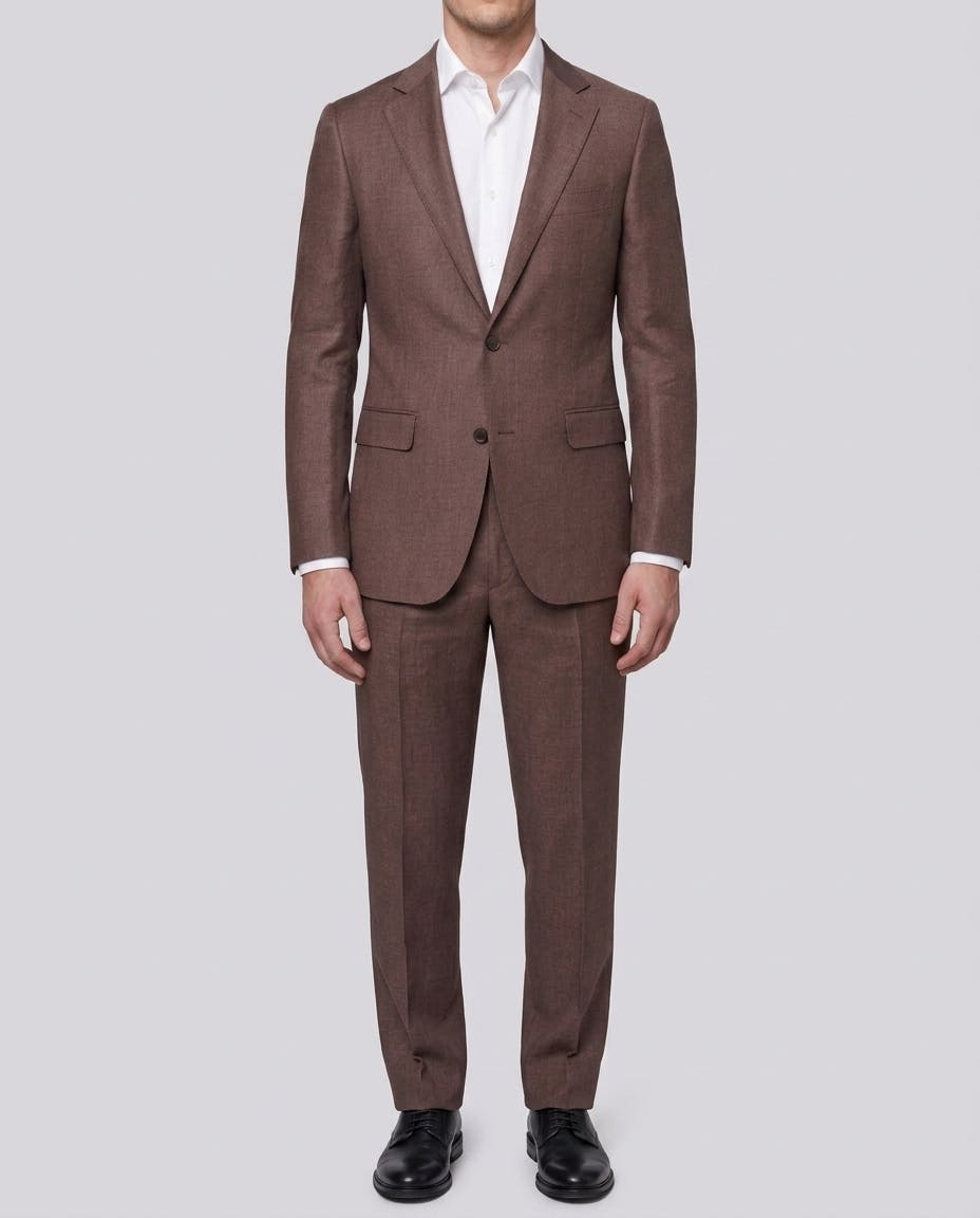 Iseo Chocolate Linen Suit — photo 2