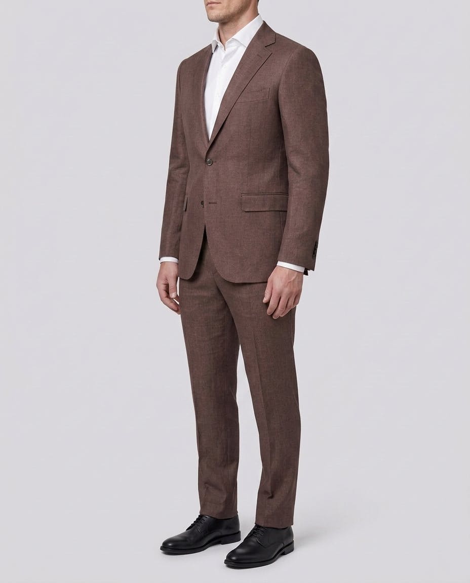 Iseo Chocolate Linen Suit — photo 3