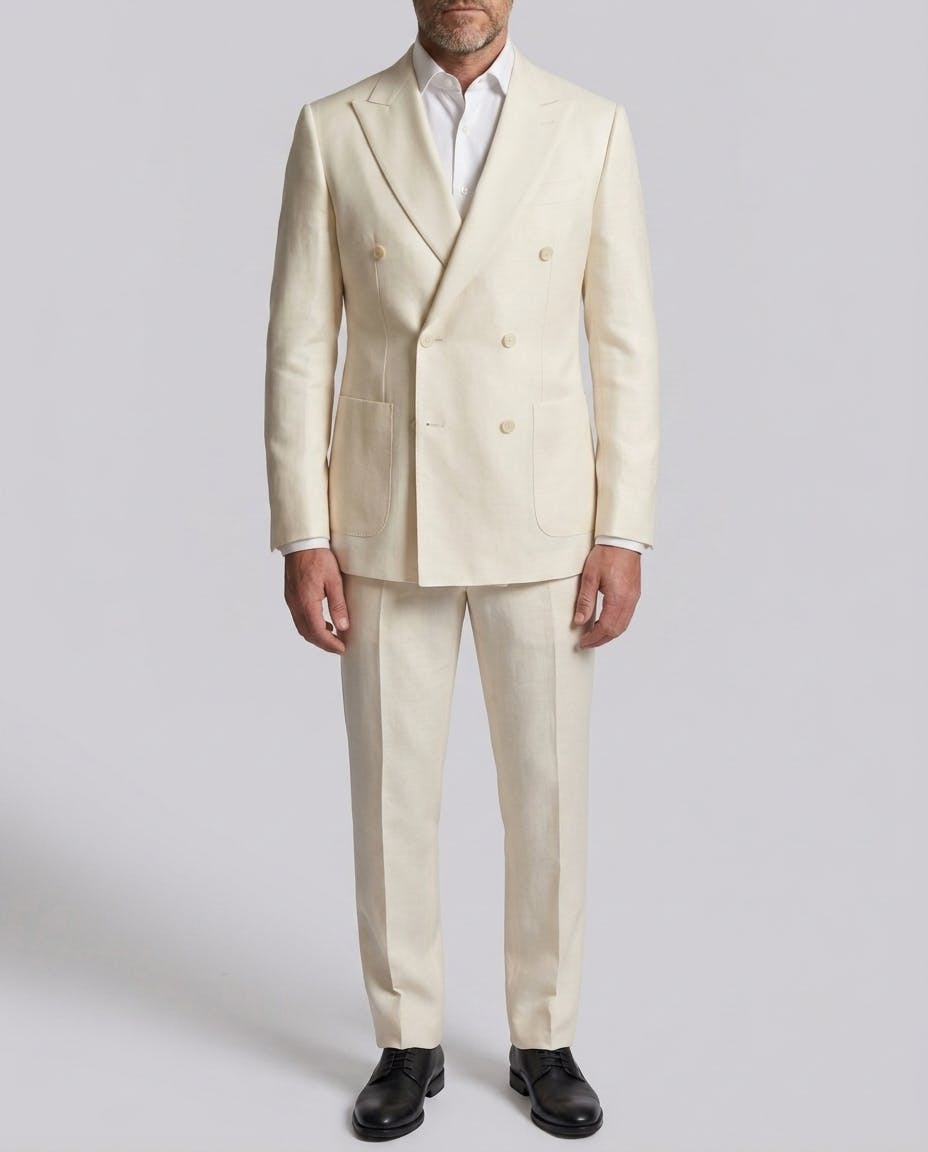 Itsuki Cream Silk / Linen Dinner Jacket — photo 2