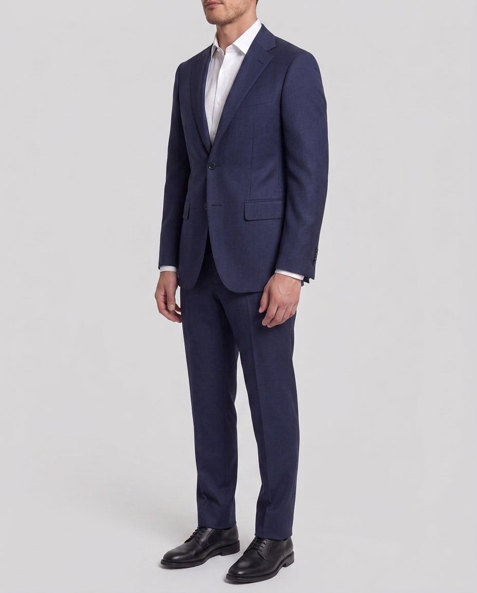 Kinfolk Navy Herringbone Wool Suit — photo 3