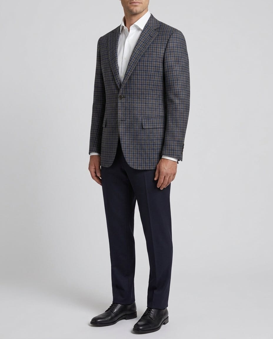 Langston Green Check Wool Jacket — photo 3