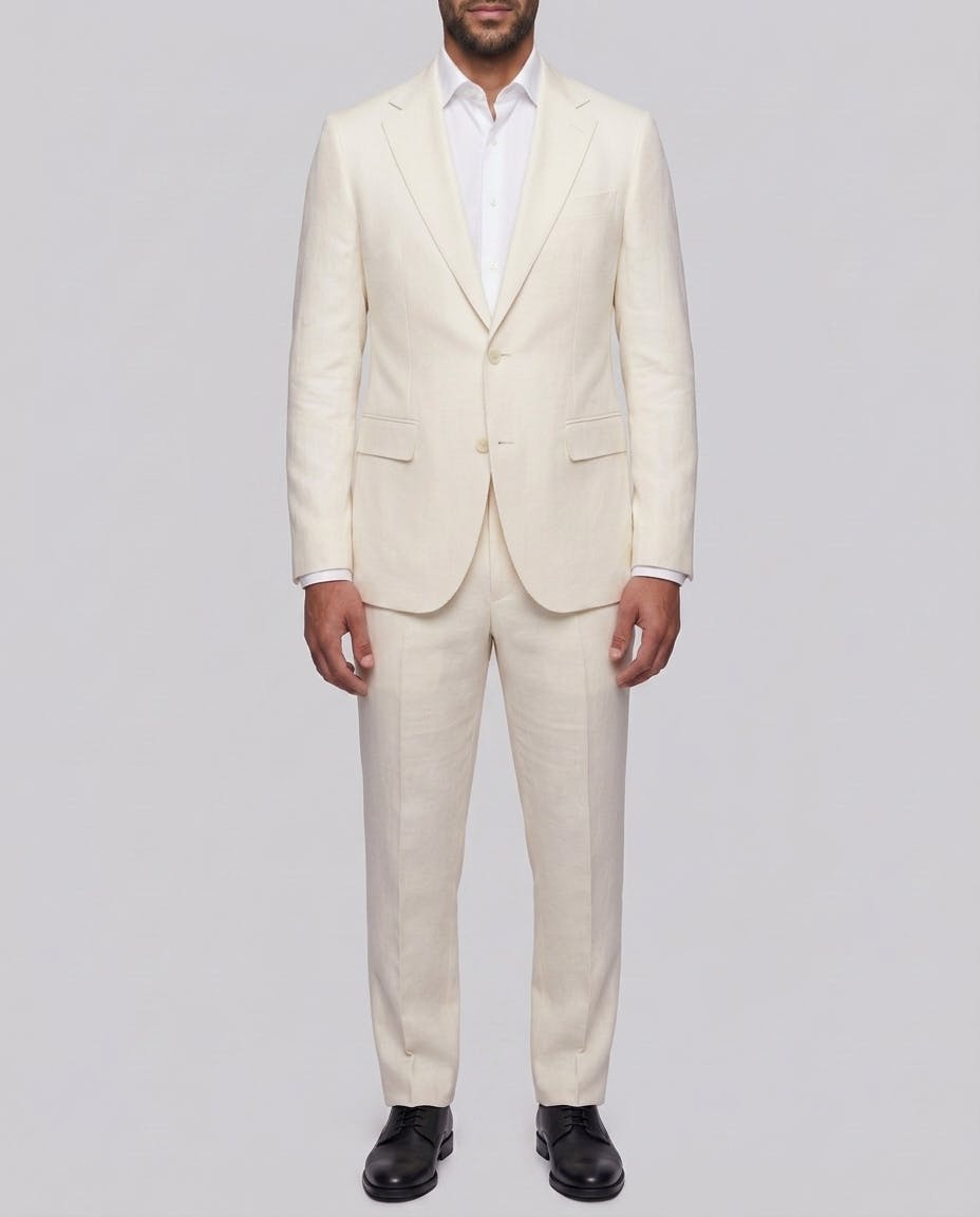 Lucien Cream Silk Linen Suit — photo 2