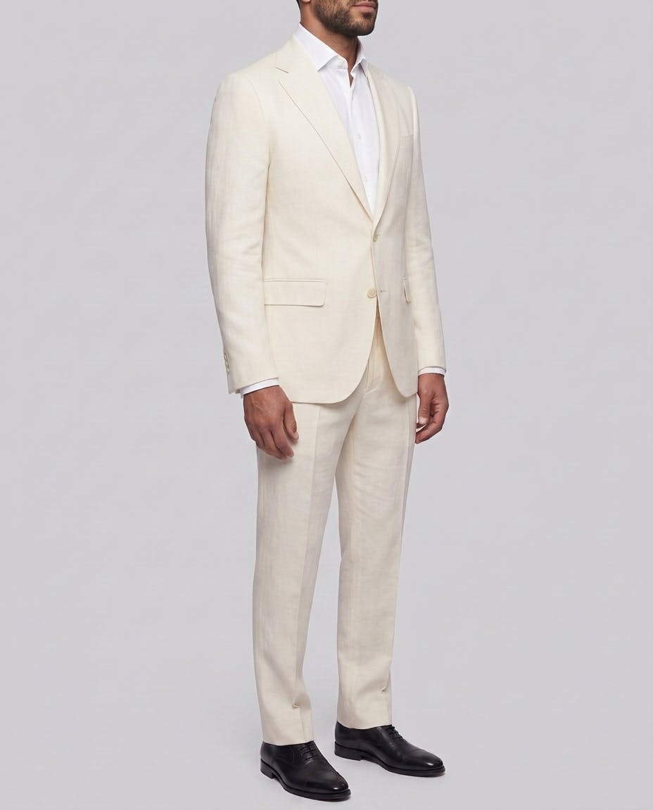 Lucien Cream Silk Linen Suit — photo 3
