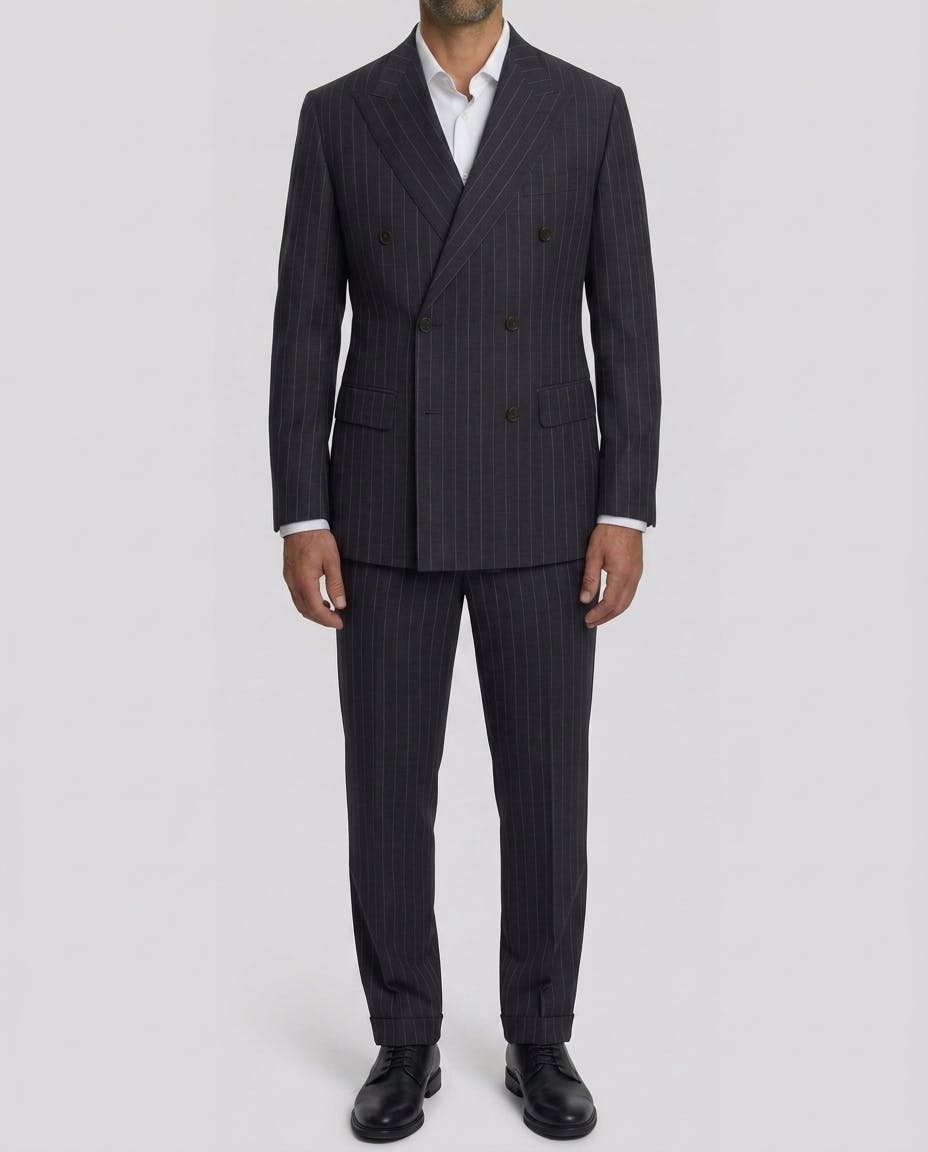 The Mauricio Black Australian Merino Wool Suit — photo 2