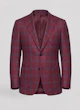 McEvoy Maroon and Blue Prince Of Wales Wool Blend Jacket — photo 4