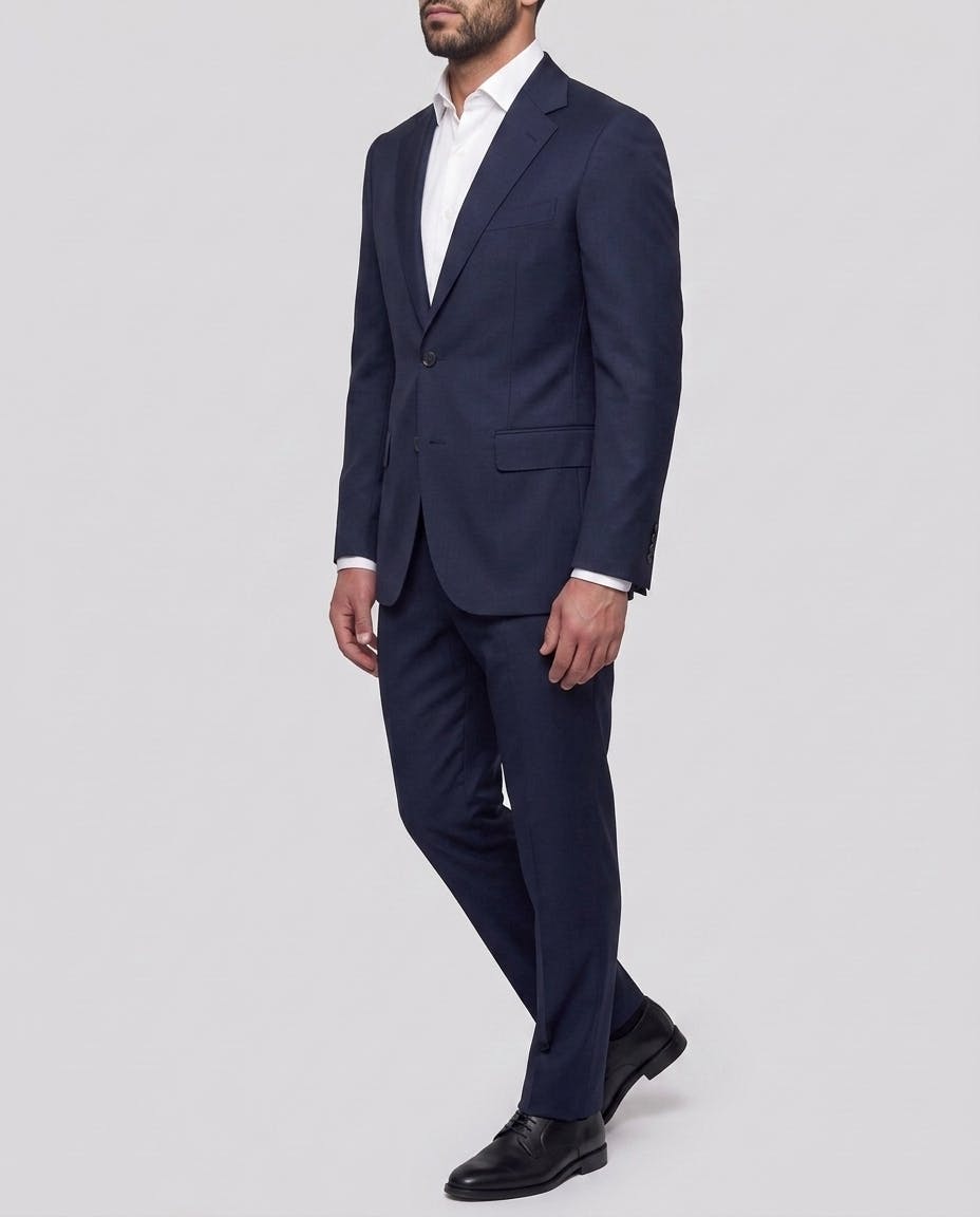 Miller Navy Nailhead Wool Suit — photo 3