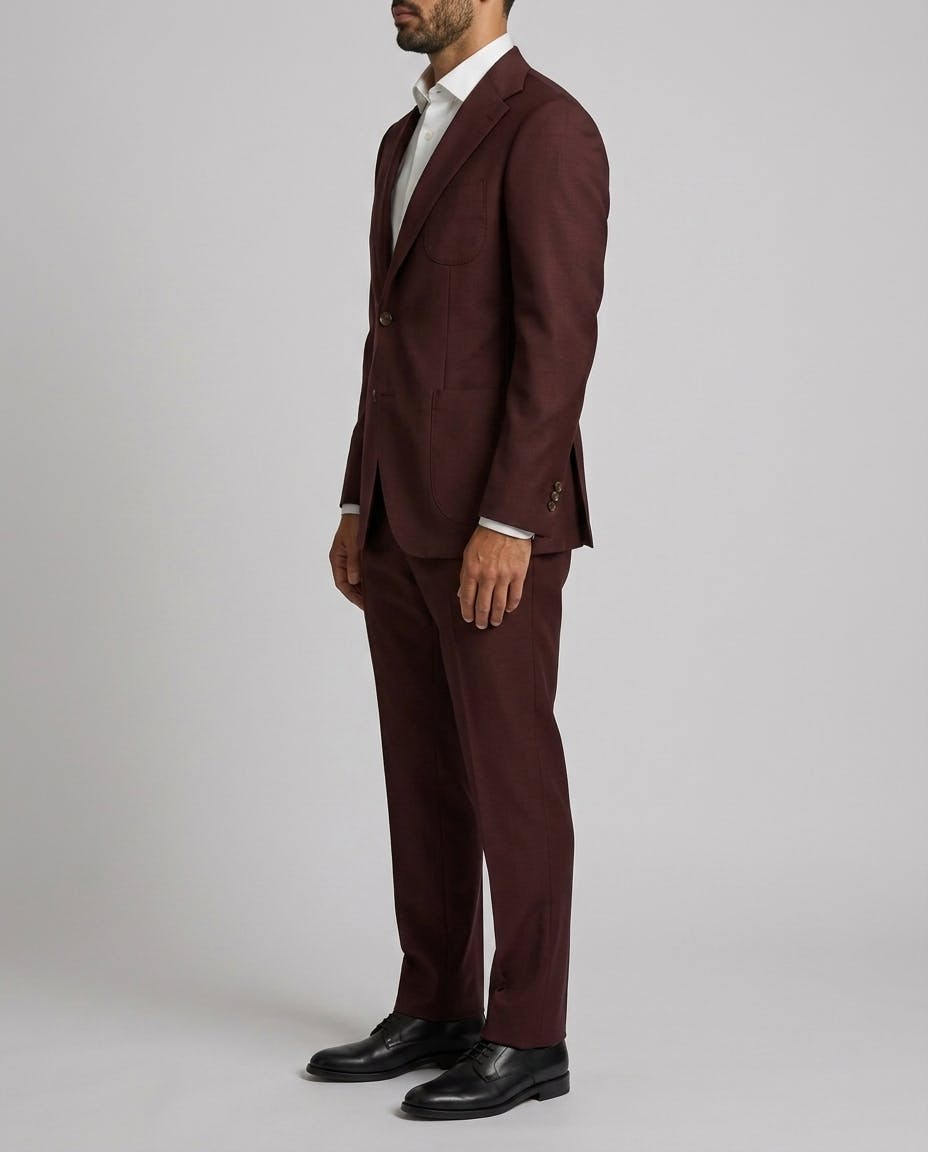 Mulholland Burgundy Wool Jacket — photo 3