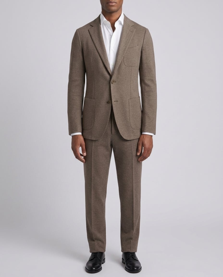 Nostra Brown Knitted Blazer — photo 2