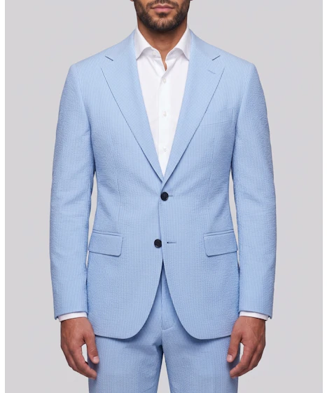 Nuova Cotton Seersucker Navy Jacket — photo 1