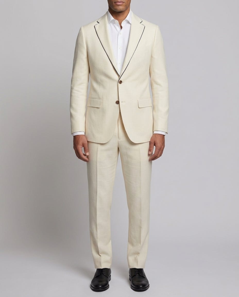 Raffles Cream Wool / Linen Jacket — photo 2