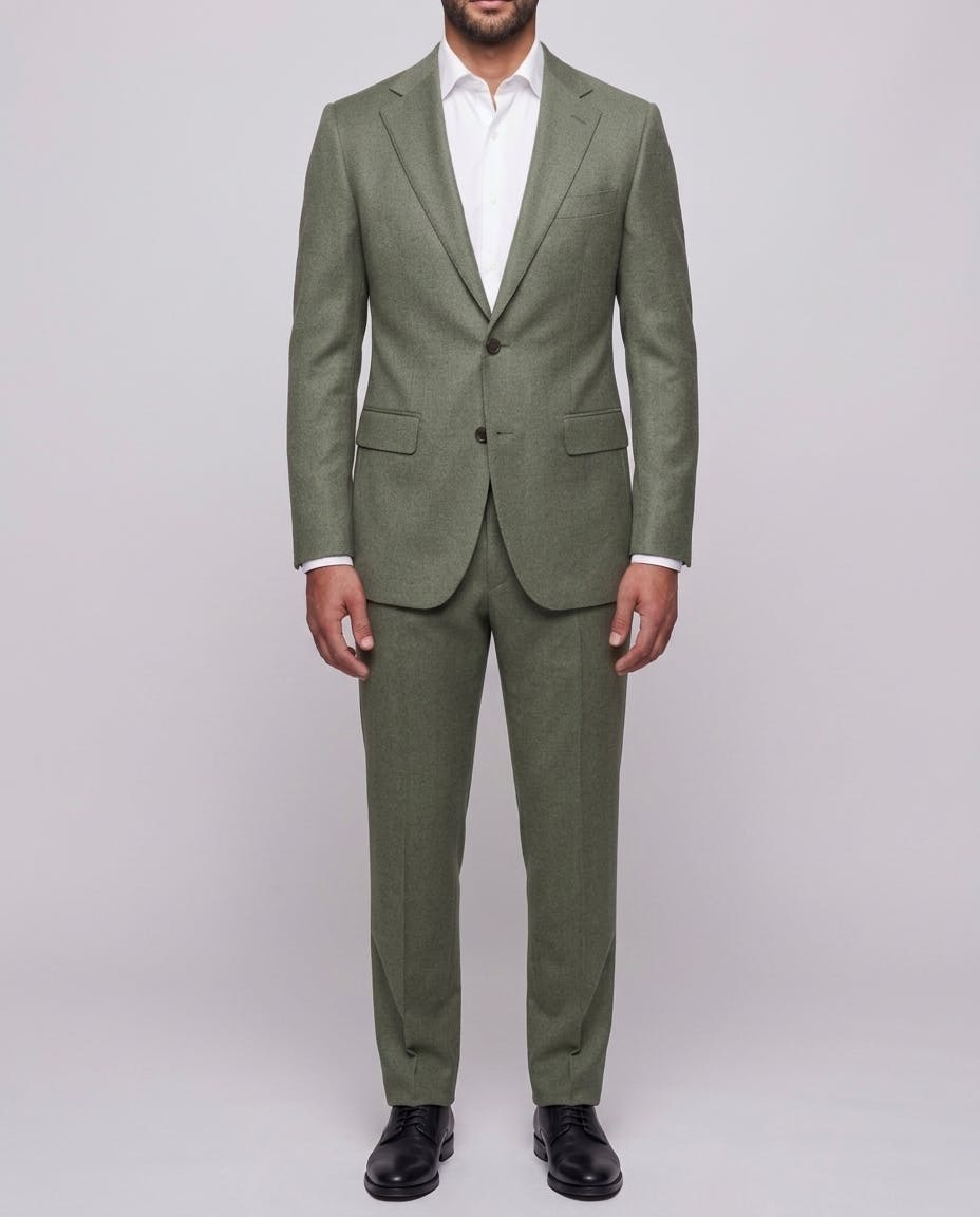 Remo VBC Moss Green Wool Suit — photo 2