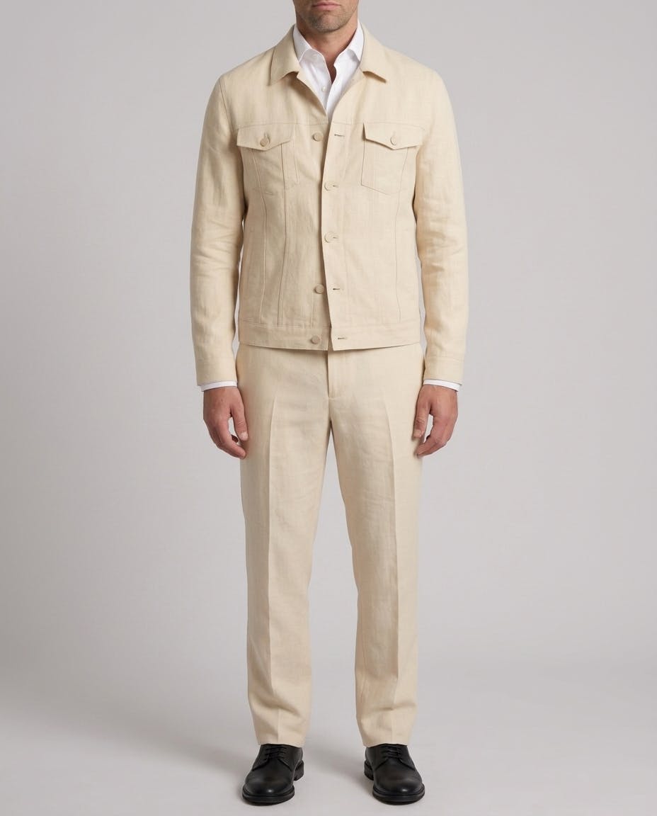 Renshaw Linen Trucker Jacket — photo 2
